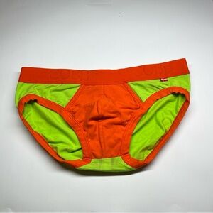 Men's Orange and Green Briefs Alexander Cobb